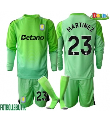Aston Villa Emiliano Martinez #23 Målvakt Bortaställ Barn 2025-26 Långärmad (+ Korta byxor)